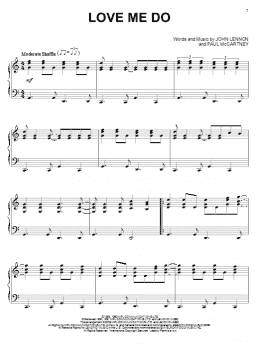 page one of Love Me Do (Piano Solo)
