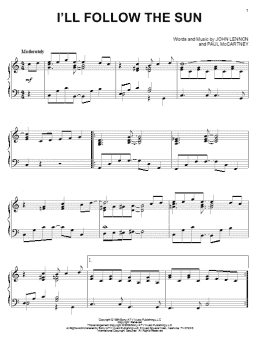 page one of I'll Follow The Sun (Piano Solo)