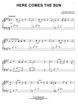 page one of Here Comes The Sun (Piano Solo)