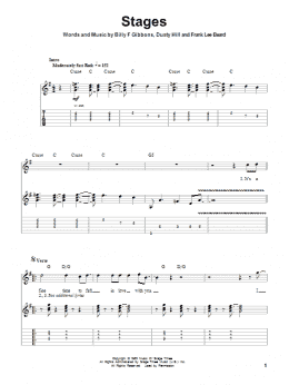 page one of Stages (Guitar Tab (Single Guitar))
