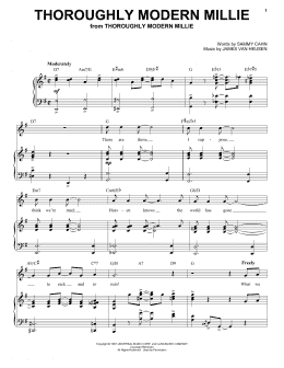 page one of Thoroughly Modern Millie (Piano, Vocal & Guitar Chords (Right-Hand Melody))