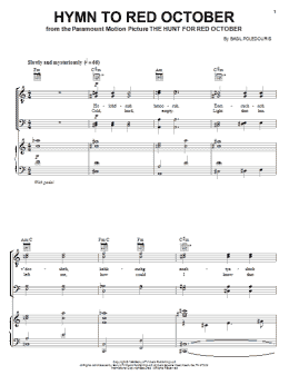 page one of Hymn To Red October (Piano, Vocal & Guitar Chords (Right-Hand Melody))