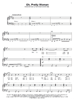 page one of Oh, Pretty Woman (Piano & Vocal)