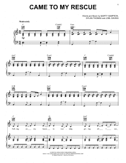 page one of Came To My Rescue (Piano, Vocal & Guitar Chords (Right-Hand Melody))