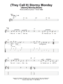 page one of (They Call It) Stormy Monday (Stormy Monday Blues) (Guitar Tab (Single Guitar))