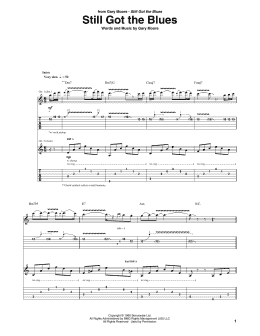 page one of Still Got The Blues (Guitar Tab)