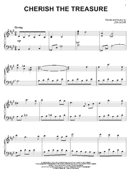 page one of Cherish The Treasure (Piano Solo)