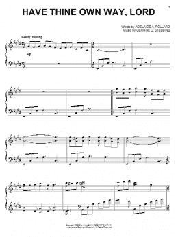 page one of Have Thine Own Way, Lord (Piano Solo)