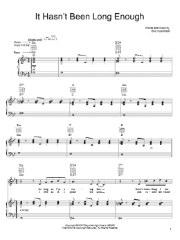 page one of It Hasn't Been Long Enough (Piano, Vocal & Guitar Chords (Right-Hand Melody))