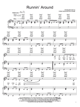 page one of Runnin' Around (Piano, Vocal & Guitar Chords (Right-Hand Melody))
