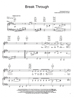 page one of Break Through (Piano, Vocal & Guitar Chords (Right-Hand Melody))