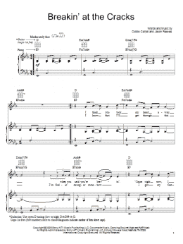 page one of Breakin' At The Cracks (Piano, Vocal & Guitar Chords (Right-Hand Melody))