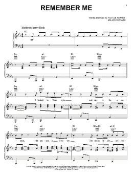 page one of Remember Me (Piano, Vocal & Guitar Chords (Right-Hand Melody))