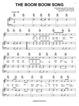 page one of The Boom Boom Song (Piano, Vocal & Guitar Chords (Right-Hand Melody))
