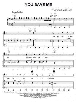 page one of You Save Me (Piano, Vocal & Guitar Chords (Right-Hand Melody))