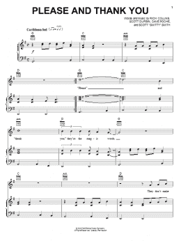 page one of Please And Thank You (Piano, Vocal & Guitar Chords (Right-Hand Melody))
