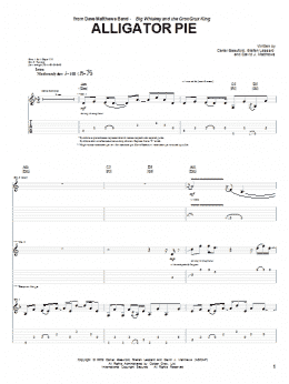 page one of Alligator Pie (Guitar Tab)