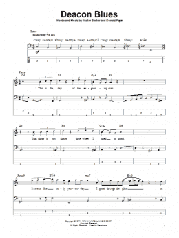 page one of Deacon Blues (Bass Guitar Tab)