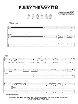 page one of Funny The Way It Is (Guitar Tab)