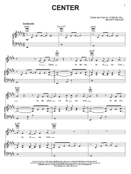 page one of Center (Piano, Vocal & Guitar Chords (Right-Hand Melody))