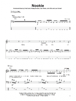 page one of Nookie (Bass Guitar Tab)