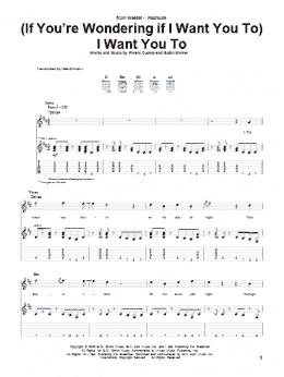 page one of (If You're Wondering If I Want You To) I Want You To (Guitar Tab)