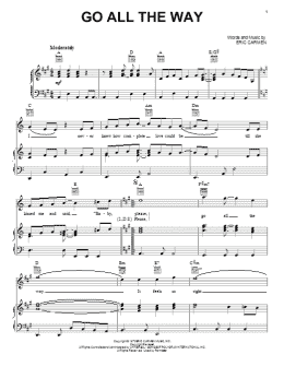page one of Go All The Way (Piano, Vocal & Guitar Chords (Right-Hand Melody))