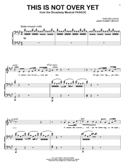 page one of This Is Not Over Yet (from Parade) (Piano & Vocal)