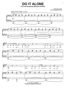 page one of Do It Alone (from Parade) (Piano & Vocal)