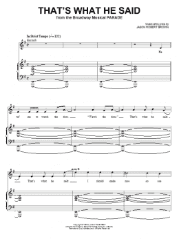 page one of That's What He Said (from Parade) (Piano & Vocal)