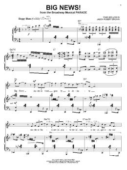 page one of Big News! (from Parade) (Piano & Vocal)