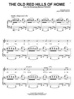 page one of The Old Red Hills Of Home (from Parade) (Piano & Vocal)