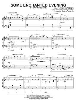 page one of Some Enchanted Evening (Piano Solo)