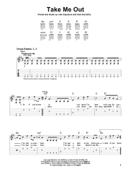 page one of Take Me Out (Easy Guitar Tab)
