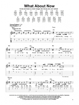 page one of What About Now (Easy Guitar Tab)
