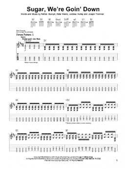 page one of Sugar, We're Goin' Down (Easy Guitar Tab)