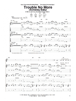 page one of Trouble No More (Someday Baby) (Guitar Tab)