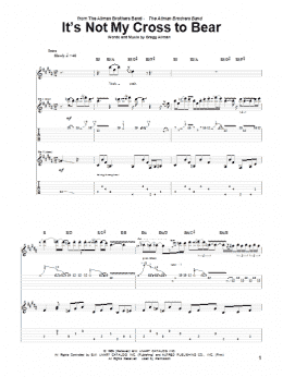 page one of It's Not My Cross To Bear (Guitar Tab)