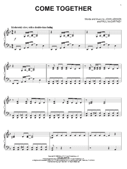 page one of Come Together (Piano Solo)