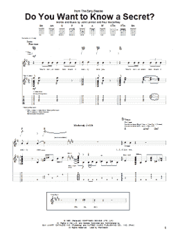 page one of Do You Want To Know A Secret? (Guitar Tab)