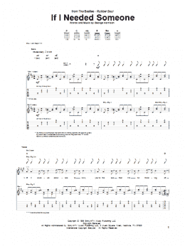 page one of If I Needed Someone (Guitar Tab)