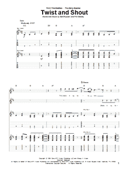 page one of Twist And Shout (Guitar Tab)
