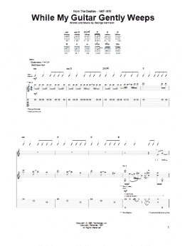 page one of While My Guitar Gently Weeps (Guitar Tab)