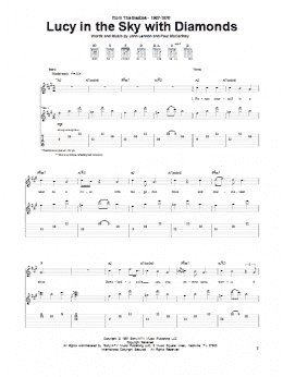 page one of Lucy In The Sky With Diamonds (Guitar Tab)