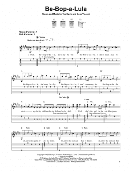 page one of Be-Bop-A-Lula (Easy Guitar Tab)