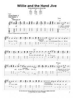 page one of Willie And The Hand Jive (Easy Guitar Tab)