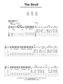 page one of The Stroll (Easy Guitar Tab)