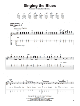 page one of Singing The Blues (Easy Guitar Tab)