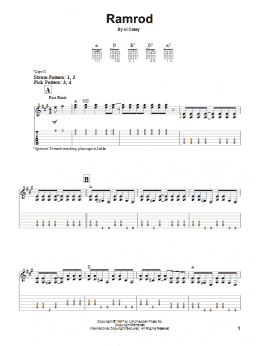 page one of Ramrod (Easy Guitar Tab)