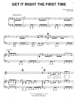 page one of Get It Right The First Time (Piano, Vocal & Guitar Chords (Right-Hand Melody))
